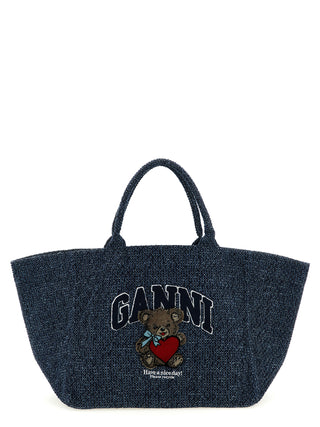 Blue Organic Cotton Tote Bag