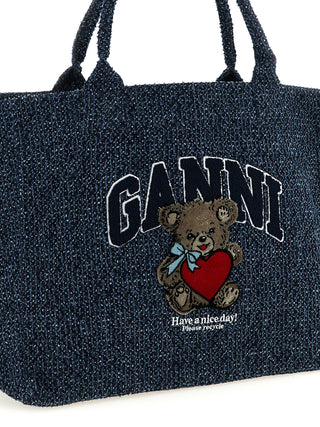 Blue Organic Cotton Tote Bag