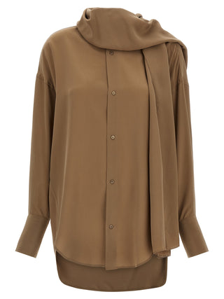Brown Silk Blouse
