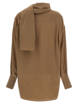 Brown Silk Blouse