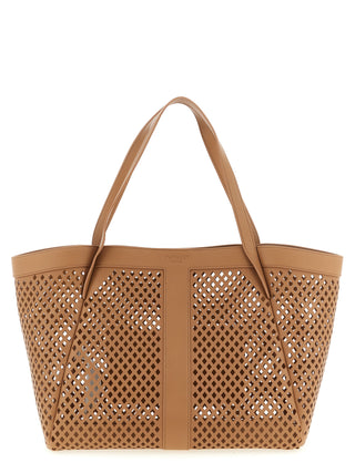 Brown Polyethylene Tote Bag