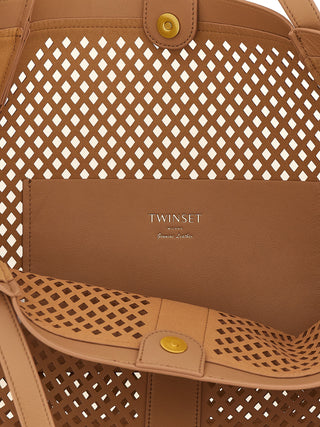 Brown Polyethylene Tote Bag