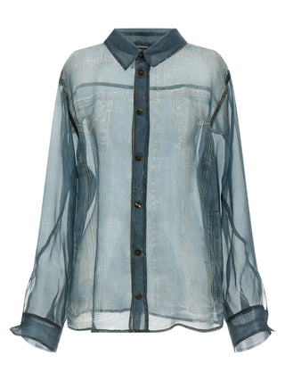 Blue Silk Blouse