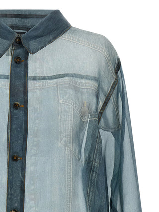 Blue Silk Blouse