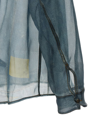 Blue Silk Blouse