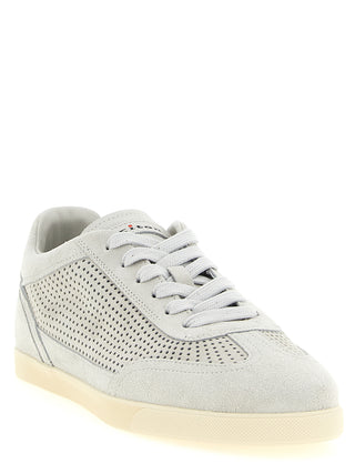 Gray Calfskin Low Top Sneakers