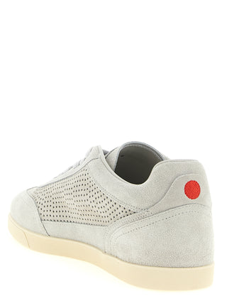 Gray Calfskin Low Top Sneakers