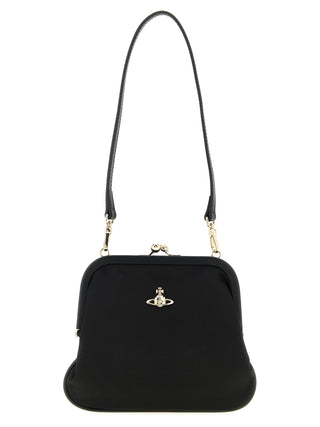 Bolso de mano de viscosa negro  