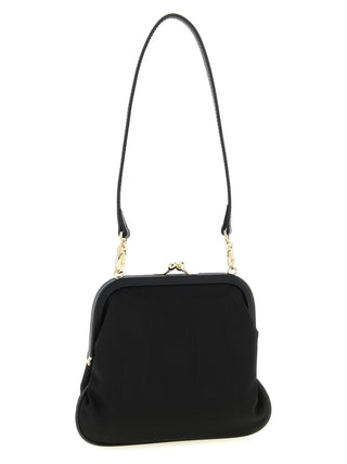 Bolso de mano de viscosa negro  