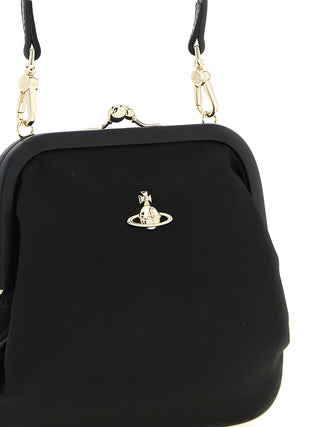 Bolso de mano de viscosa negro  