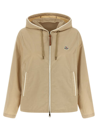 Beige Polyester Shell Jacket