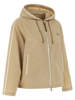 Beige Polyester Shell Jacket