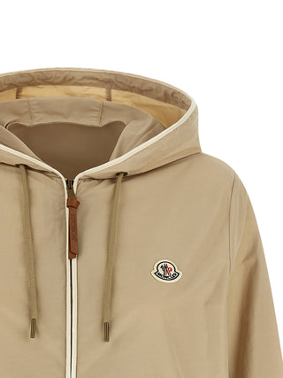 Beige Polyester Shell Jacket