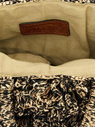 Bicolor Raffia Handbag
