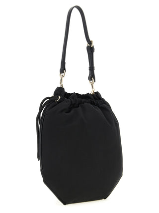 Bolso de mano de viscosa negro