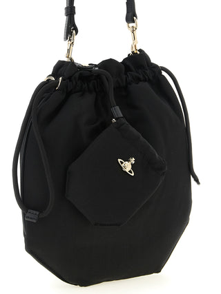 Bolso de mano de viscosa negro