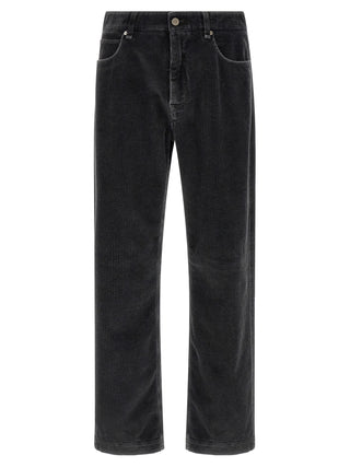 Pantalones casuales de algodón gris