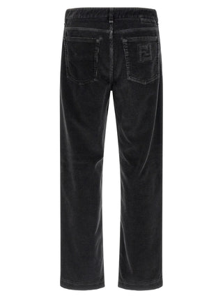 Pantalones casuales de algodón gris