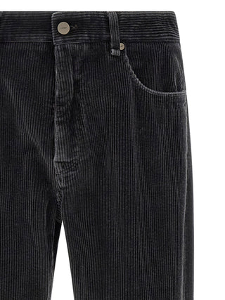 Pantalones casuales de algodón gris