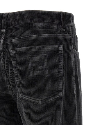 Pantalones casuales de algodón gris