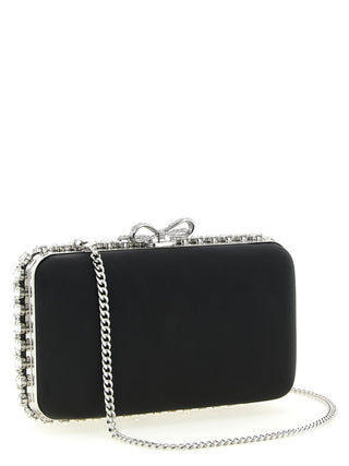 Black Polyester Clutch Bag