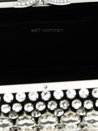 Black Polyester Clutch Bag