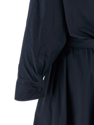 Blue Cotton Midi Dress