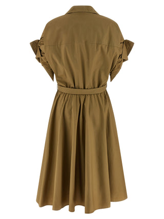 Bicolor Cotton Midi Dress
