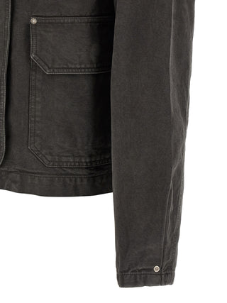 Chaqueta vaquera gris de algodón orgánico