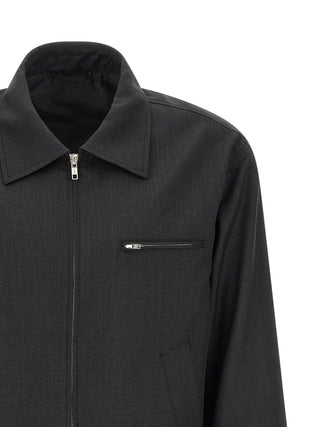 Gray Wool Full-Length Jacket