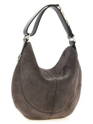 Gray Calfskin Shoulder Bag
