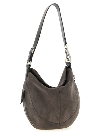 Gray Calfskin Shoulder Bag