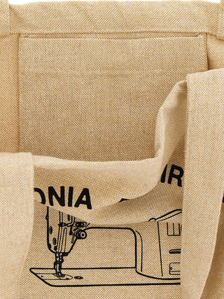 Beige Cotton Tote Bag