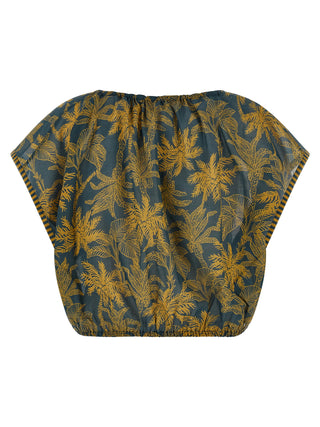 Camisa de algodón con estampado multicolor