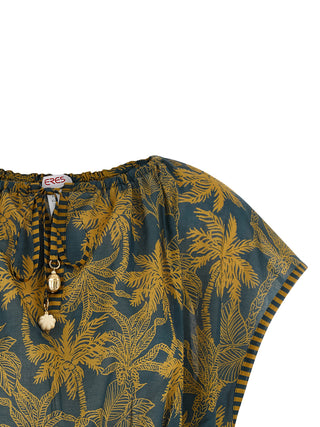 Camisa de algodón con estampado multicolor