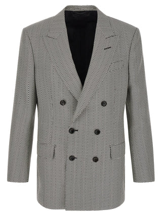 Bicolor Silk Blazer