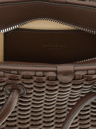 Brown Cotton Handbag