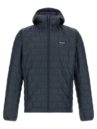 Chaqueta larga de poliéster azul