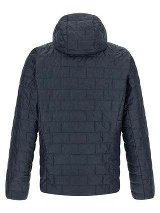 Chaqueta larga de poliéster azul