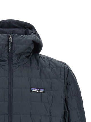 Chaqueta larga de poliéster azul