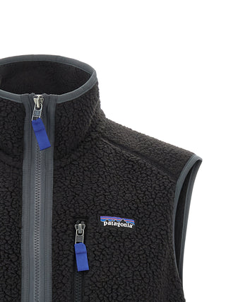 Black Polyester Sleeveless Jacket