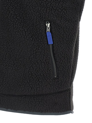 Black Polyester Sleeveless Jacket