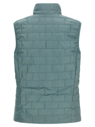 Blue Polyester Sleeveless Jacket