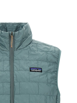 Blue Polyester Sleeveless Jacket