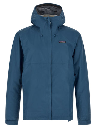 Chaqueta shell de nailon azul