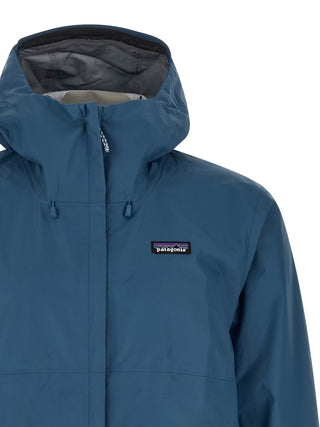 Chaqueta shell de nailon azul