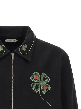 Black Cotton Full-Length Jacket