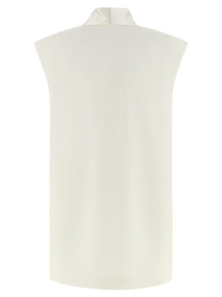 White Viscose Sleeveless Jacket