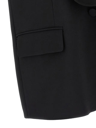Black Viscose Sleeveless Jacket