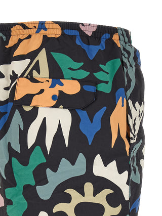 Multicolor Polyester Swim Shorts